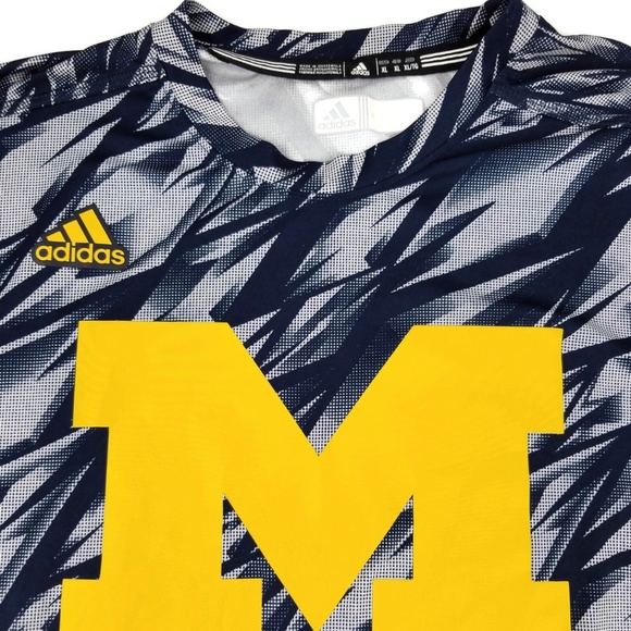 Adidas Climalite Michigan Wolverines Shirt Size L - Picture 7 of 8